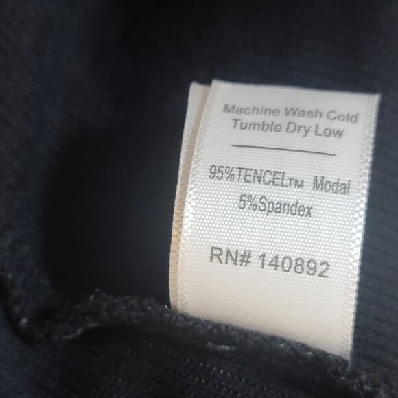 Marine Layer Lexi Button Front Ribbed Black Short Sleeve V-Neck Top Shirt Medium - Picture 11 of 11